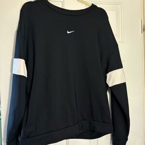 Nike Black and White Crew Neck Sweater